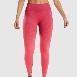 Gymshark XS Red Adapt Ombre Seamless Legging - Like New